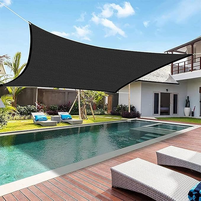 25x50 FT Pool Leaf Net Cover for Inground Pools/Above Ground Pools, Rectangle Mesh Pool Cover Swimming Pool Accessories, Multi-Function Sun Shade Carpet Outdoor for Pool, Patio, Garden