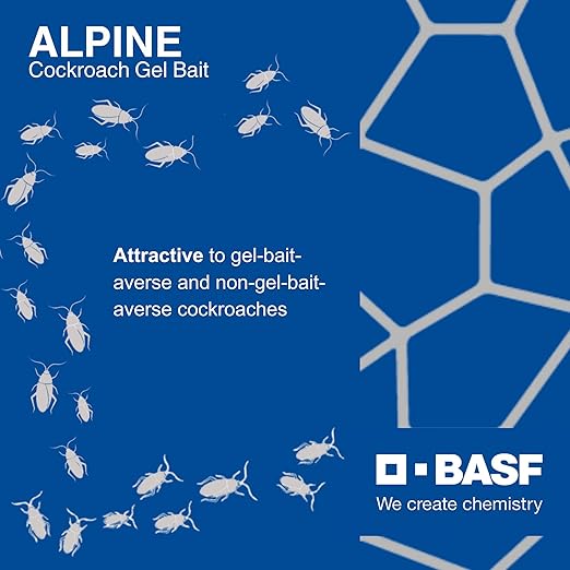 BASF Alpine Rotation 2 Cockroach Gel Bait Roach Killer for Indoor or Outdoor Infestation Control, Syringe Applicator 30 gram, 4 Pack