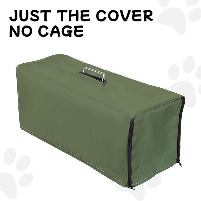 Trap Cage Cover,ONLY Cover, Cage not Included, Heavy Duty Animal Trap Cage Cover Small Animal Trap Cover for 1-Door Humane Cat Trap 32 x 10 x 12inch (Army Green，ONLY Cover, Cage not Included)