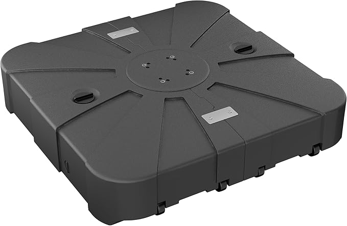 265 Lbs Cantilever Outdoor Patio Umbrellas Base with Wheels Sand and Water Filled Square 34 Inches