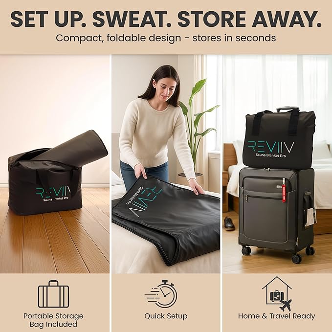 FAR Infrared Sauna Blanket for Home - Portable Infrared Sauna for Full-Body Heat, Sauna Insert Towel Included - at-Home Personal Sauna for Relaxing Warmth & Daily Wellness