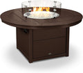 POLYWOOD® Round 48" Fire Pit Table in Mahogany