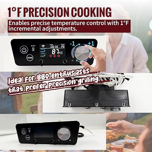 Smart WiFi APP Controlled PID Trapezoid Controller Kit for Pit Boss Vertical Pellet Smoker Copperhead 3/4/5/7-Series (PBV3P1/PBV4PS1/PBV5P1/PBV7P1) & 5-Series Copper-Walmart PBV5PW1, Includes Hot Rod