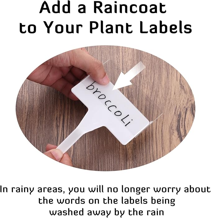 28 Pack Outdoor Plant Label, Large Waterproof Plastic Plant T-Type Tags, Durable Nursery Garden Markers, Perfect for Herbs, Flowers, Vegetable (Height 11.8'')