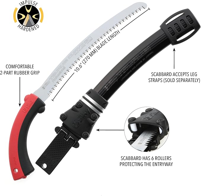 Silky Professional Series TSURUGI Curved Hand Saw 270mm Large Teeth (454-27)