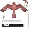 Bird Hawk Flying Kite with Pole Crops Farm Protector Bird Scarer Flying Kite with 6m Pole-Style A