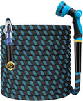 Non-Expanding Garden Hose 150ft,flexible, lightweight hose is resistant to kinks and tangles.With 10-way nozzle, strong 3/4” metal fittings.