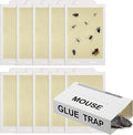 Qualirey 10 Pack Sticky Mouse Traps, Pro Strength Mouse Glue Board Indoor for Home, Glue Traps for Mice and Insects, Peanut Butter Pre-Scented and Non Toxic,Indoor Pest Control, 8 X 5.5 Inch