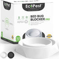 Bed Bug Interceptors – 12 Pack | Bed Bug Blocker (Pro) Interceptor Traps | Insect Trap, Monitor, and Detector for Bed Legs (White)