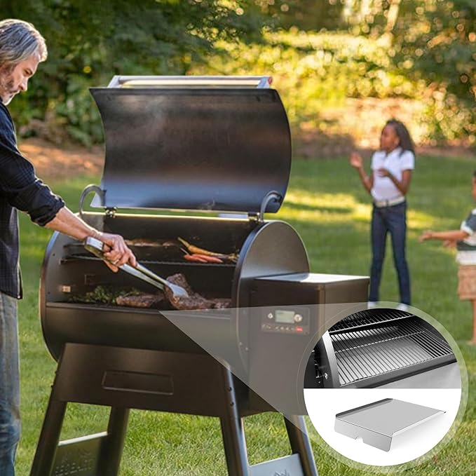 22" Stainless Steel Drip Pan Heat Baffle Replacement for Traeger 22 Series,Traeger Pro 575 Drip Tray,Traeger BAC012 BCA070 BBQ07C and Newer Lil' Tex,Lil' Tex Elite,Lil' Tex Pellet Smoker Grills Parts