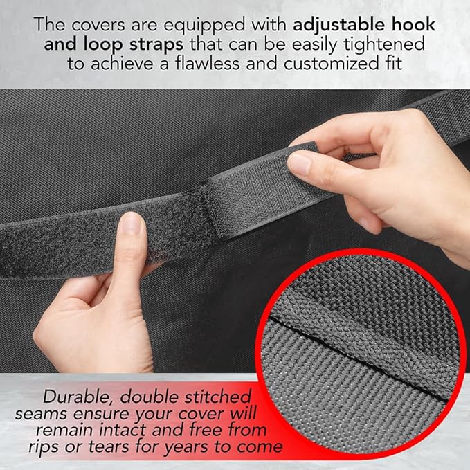 Heavy Duty BBQ Grill Cover for Outdoor Grill, 64 Inch – Waterproof, Weather Resistant, UV & Fade Resistant with Adjustable Straps – Gas Grill Cover for Weber, Charbroil, etc. Charcoal
