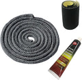 Protalwell Wood Stove Gasket, 5/16" Wood Stove Door Gasket Kit, High Temperture Resistant Gasket Rope Replacement for Stove or Fireplace Doors, Grey Color Fiberglass Gasket