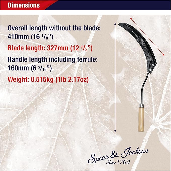 Spear and Jackson 4731SL Razorsharp Little Giant Grass Scythette, Blue