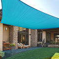 LOVE STORY Custom Size 9'x18' Turquoise Blue Sun Shade Sail Rectangle UV Block Canopy Patio Sail Sunshades Fabric for Outdoor Garden Carport (We Make Custom Size)