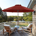 ABCCANOPY OLEFIN® 5-Year No Fading 9FT Patio Umbrella, Outdoor Table Umbrella with 8 Sturdy Ribs for Deck, Backyard, Yard (Burgundy)