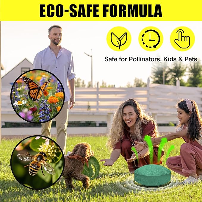 18 PCS Deer & Rabbit Repellent for Outdoor Plants, Natural Garden Yard Deterrent Balls, Long-Lasting Protection for Outdoor Trees, Flowers & Vegetables | Pet-Safe