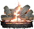 30" Premium Gas Logs - for Vented Fireplaces, Natural Gas or Liquid Propane - Blazing Oak Design (Logs Only)