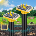 Mole Repellent Solar Powered,2025 Upgraded Gopher Repellent Ultrasonic Solar Powered,Vole Repeller Outdoor for Lawns Garden Yard,Gopher Trap Killer for Mole,Snake (Yellow,2 Pack)