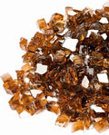 GASPRO 10 lbs Fire Glass for Propane Fire Pit, 1/2-Inch Reflective Fireplace Glass Rocks for Fire Pit Table, Copper