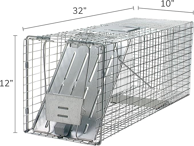 HAVAHART 1079SR Large 1-Door Humane Catch and Release Live Animal Trap Cage - Live Raccoon Trap, for Bobcats, Beavers, Dogs, & More