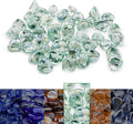 GasSaf 10-Pound 1 inch Diamonds Fire Glass for Gas or Propane Fire Pit Fireplace & Landscaping (Crystal Ice Luster)