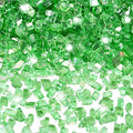 GasSaf 1/4 Inch Fire Glass Reflective Tempered Fireglass Cut Crushed FireGlass for Fire Pit, Fireplace, Replaces Existing Gas Logs & Lava Rocks (10 Pound)(Green Reflective)