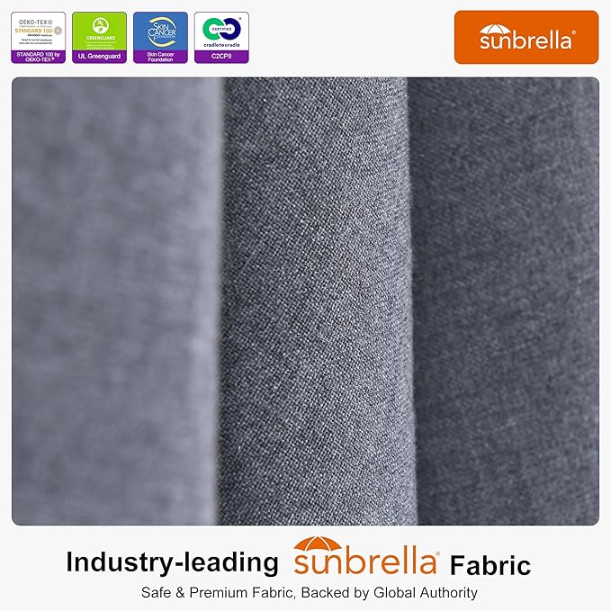 PURPLE LEAF 9' X 12' Sunbrella Patio Umbrella Cantilever Outdoor Double Top Large Rectangle Umbrella Heavy Duty 360° Rotation Offset Hanging Umbrella for Garden Deck Pool Backyard Cast Slate