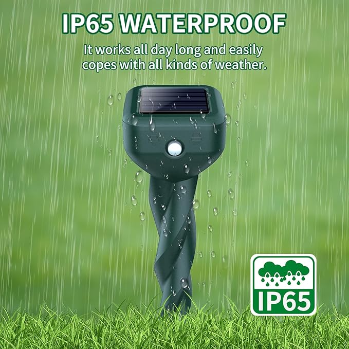 Mole Repellent Solar Powered, 11 Pack Ultrasonic Snake Groundhog Gopher Vole Repellent for Lawn & Yard