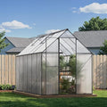 6X12 FT Greenhouse for Outdoors, Heavy Duty Polycarbonate Greenhouses, Large Walk-in Greenhouse with Roof Vent, Aluminum Hot House for Garden & Backyard