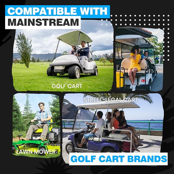 VATRER POWER 48V 150Ah Lithium Golf Cart Battery, Built-in Smart 200A BMS, with Touch Monitor & Mobile APP, 4000+ Cycles Rechargeable LiFePO4 Battery, Max 10.24kW Power Output, Perfect for Golf Carts