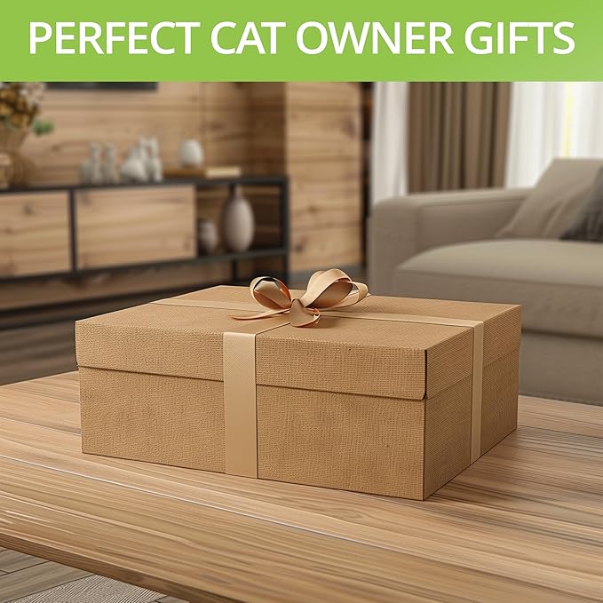 Cat Grass Kit for Indoor Cats – x4 Seed Packets | Cat Grass Seeds with Wooden Planter, Soil & Mini Gardening Tools for Nipping – Pet Wheatgrass Grass