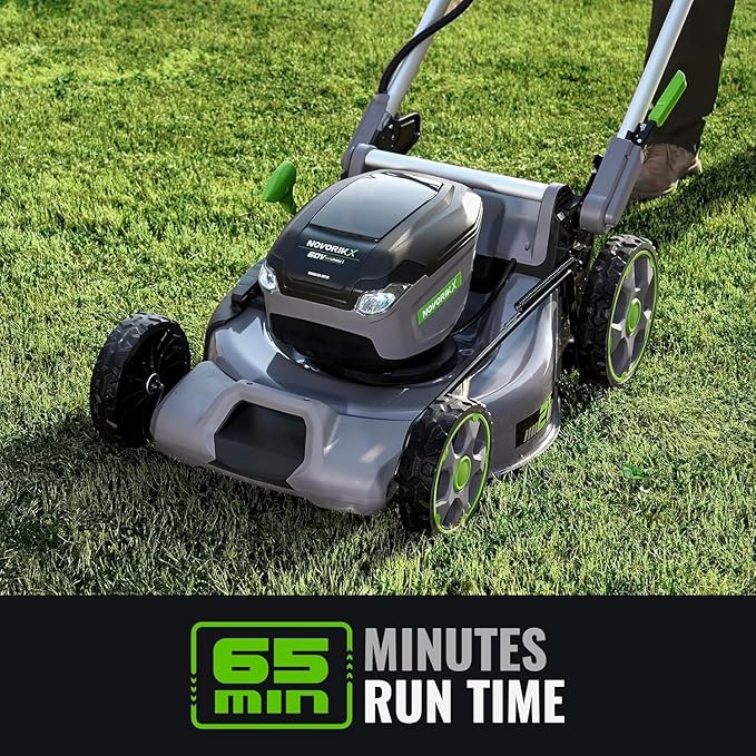 60V Self-Propelled Lawn Mower 21-Inch, Brushless Cordless Mower for Large Yards, Electric with LED Headlight, 2X5.0Ah Battery & Rapid Charger