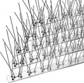 OFFO Bird Spikes with Stainless Steel Base, Covers 73.7 Feet(22.5m) Durable Bird Spikes Arrow Pigeon Spikes Fence Kit for Keeping Small Bird, Crows and Woodpeckers Away