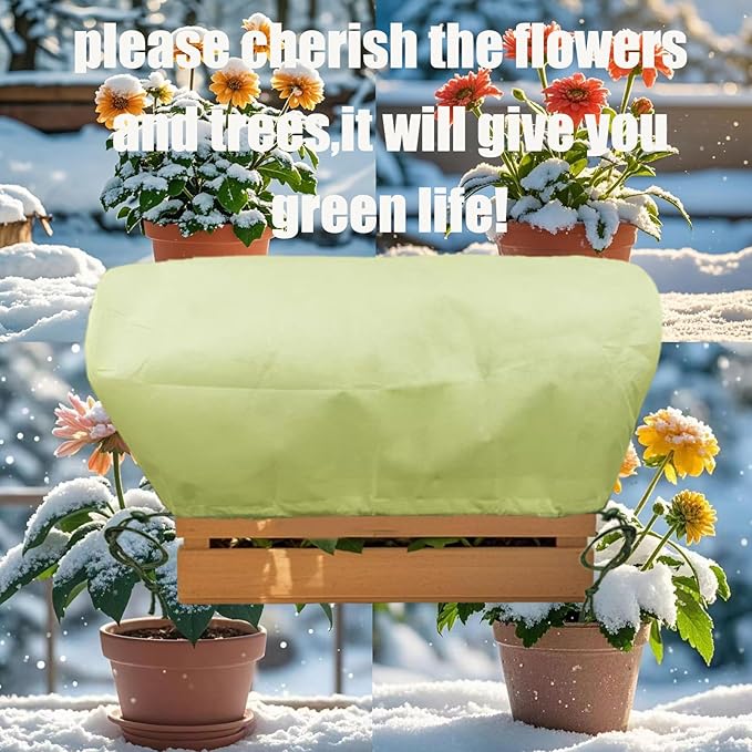 EJW 3 Piece Freeze Protection for Plants, (23.8'' x 11.8'' x 11.8'') Frost Cloth for Plants，Plant Protectors for Winter，Frost Blankets for Plants， Used for Flower pots, Flower Boxes, Small Plants