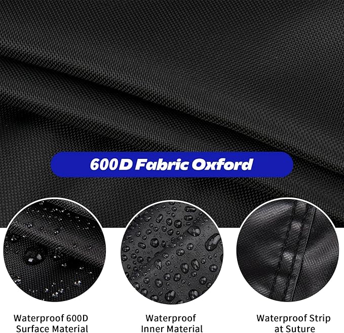 Fire Pit Cover Rectangular,600D Heavy Duty Table Cover Fits for 40-42 Inch Propane Gas Fire Pits and Outdoor Patio Furniture,Waterproof Windproof Rectangle Firepit Cover- 42"L x 24"W x 24"H