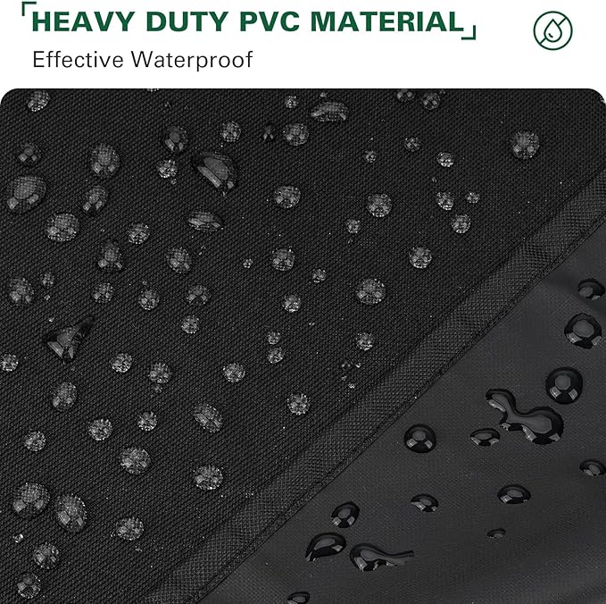 Heavy Duty 600D Grill Cover Fits for Royal Gourmet CC1830S/CC1830W/CC1830SC 30-Inch Charcoal Barrel Grill with Offset Smoker Grill Cover
