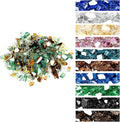 Onlyfire 10 Pounds Blended Reflective Fire Glass for Fire Pit Fireplace and Landscaping, 1/2 Inch Mixed Colored High Luster Fireglass Rocks for Outdoor ＆ Indoor Use - Gold+Light Green+Copper