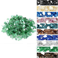 Onlyfire 10 pounds Fire Glass for Propane Fire Pit and Gas Fireplace, 1/4 Inch Reflective Firepit Glass Rocks for Fire Pit Table and Fire Bowl, High Luster Light Green