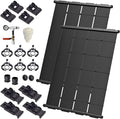 Industrial Grade Solar Pool Heater DIY Kit - Superior High-Wind Strapless Mounting System & Maximum Freeze Resistance (2-4'x12.5' / 100 Square Feet)