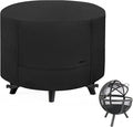 NettyPro Fire Pit Cover Round Waterproof Outdoor Firepit Cover for for Ikuby Ball Globe Patio Fireplace, 33 x 31 inch, Black