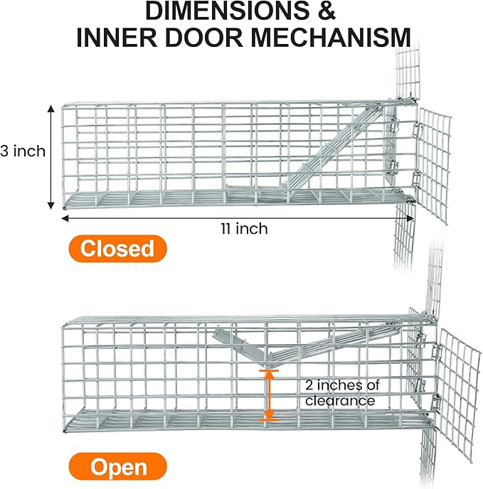 One Way Squirrel Door Excluder, Humane Squirrels, Chipmunks Contactless Excluder, for Outdoor Spaces Like Attics, Chimneys - Includes Full Installation Kit