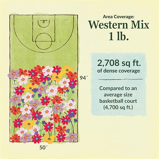 Ferry-Morse Colorado Western Mix Bulk Wildflower Seeds, 1lb