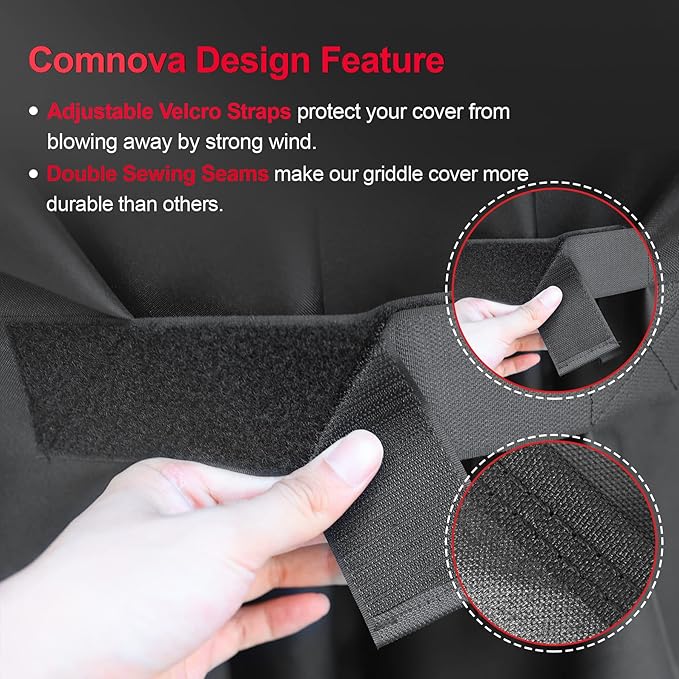 Comnova Grill Cover for Pit Boss 820-850 - Z Grill 700 - Premium Wood Pellet Smoker Cover for Pitboss Waterproof & Heavy Duty, 600D Pellet BBQ Cover for Pit Boss 820 Deluxe, Pro 850 and Z Grill 700