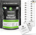 BugBarrier's Extra-Strength Mouse Repellent Deterrent Pouches, USDA 99% Biobased, Peppermint & Rosemary Oils Repel Mice Nesting in Car, RV, Boat, Garage, Shed, Cabin Made in The USA (Pack of 20)