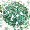 Fire Glass for Propane Fire Pit, 1/4 Inch High Reflective Fireplace Glass Rocks for Fire Pit Table, Fire Pit Glass Rocks for Outdoor Fire Table and Landscaping, 5 lbs, Light Green