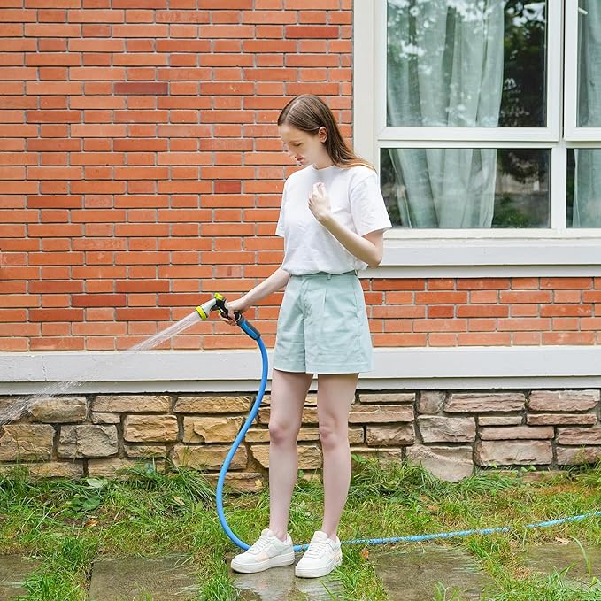 Fevone Garden Leader Hose 3 ft., Lightweight Hybrid Water Hose, Flexible and Durable, Leak-Free Connections