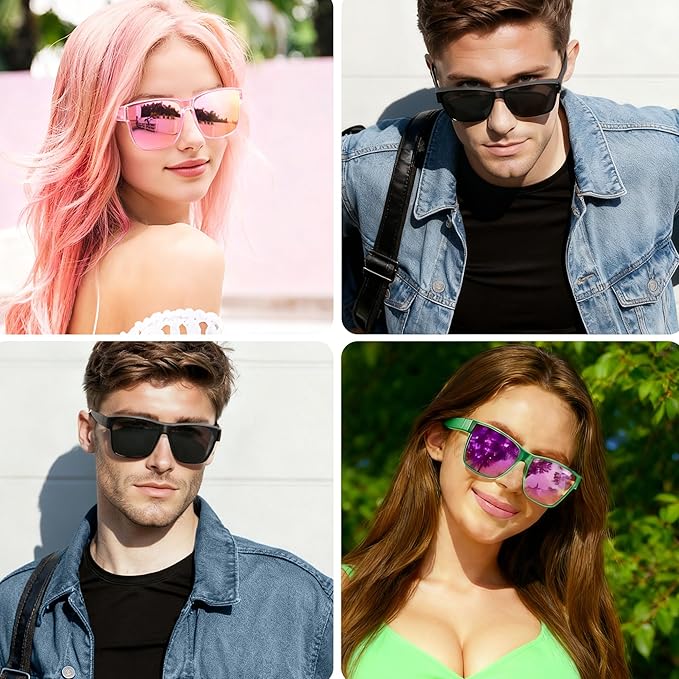 ANDWOOD Fit Over Glasses Polarized Sunglasses for Women Men Oversized Square Shades UV400 Protection