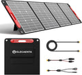 ELECAENTA 200W Portable Solar Panel for Power Station, 25% High Efficiency, Ultra Light with Kickstands, 20V/10A Foldable ETFE Solar Charger for Camping RV Trip Outdoor Home Backup Off Grid