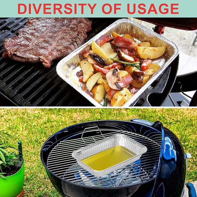 WEBROIL Grill Drip Pan Liner for Ninja OG700 OG701 OG751 Series Woodfire Smoker Accessories,Aluminum Disposable Foil Grease Liners Compatible with Weber Q/Spirit/Genesis Gas Grill,30 Packs