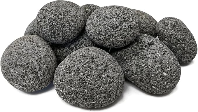 Midwest Hearth Lava Stones for Gas Fire Pit and Fireplace (Large (2" - 3"))